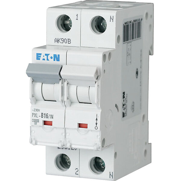 Eaton LS-Schalter m.Beschrift. B 16A, 1p+N PXL-B16/1N